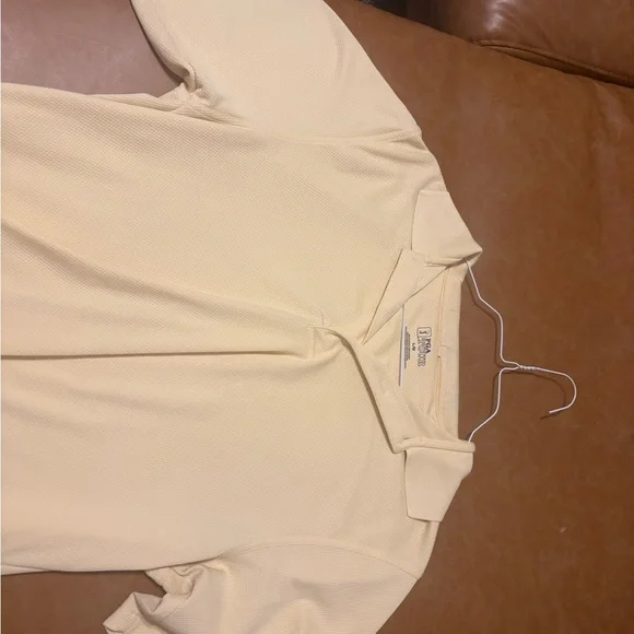 PGA Tour Polo Shirt Men's LG Yellow Pro Series Golf Polyester Athleisure - Picture 9 of 13